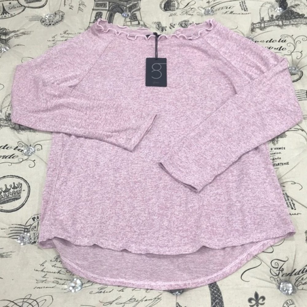 🎁 Gibson Ruffled Edge Raglan Pullover - Picture 5 of 6